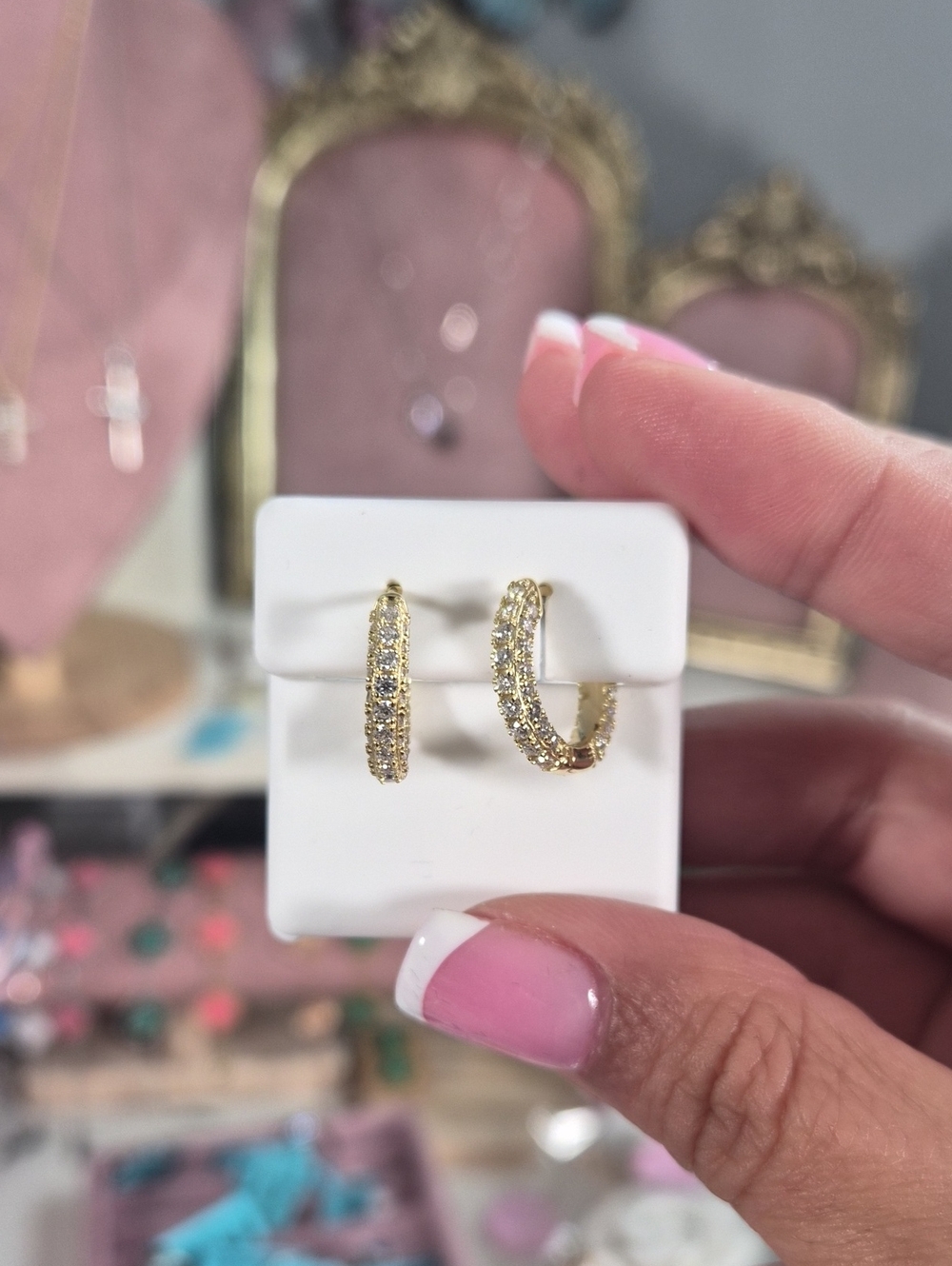 925 Moissanite Pavé  Hoop Earrings 1.47ct